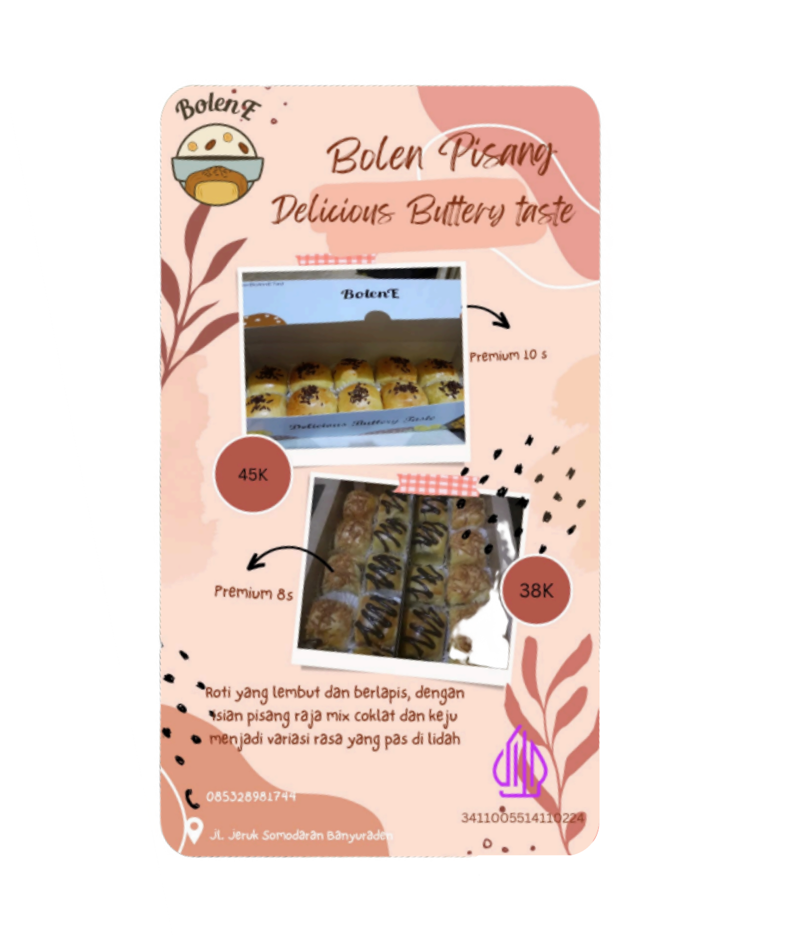 Bolen Pisang Delicious Buttery taste Premium 10s